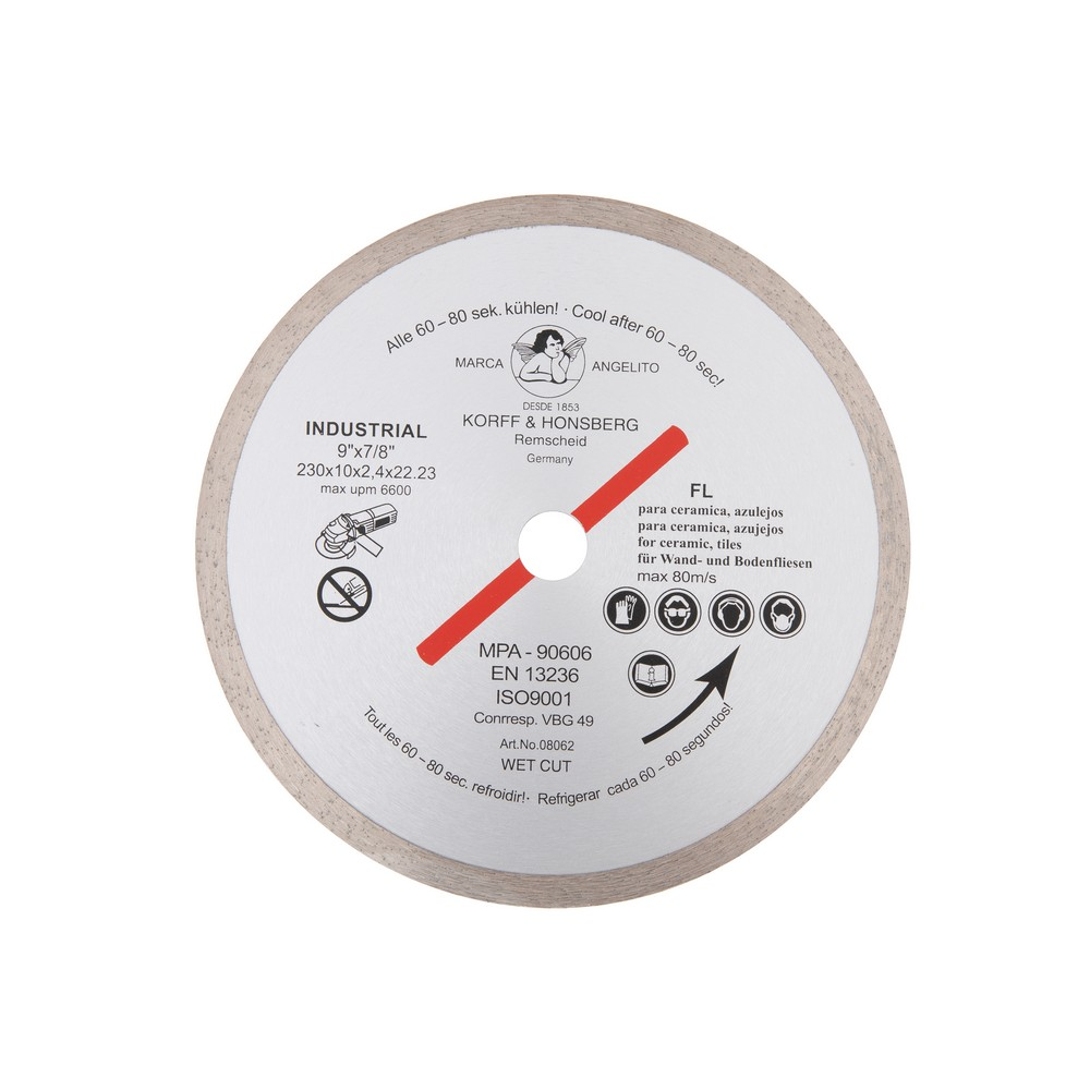 Disco Diamante Continuo Corte Seco 4-1/2" x 7/8" | Angelito - Herramientas
