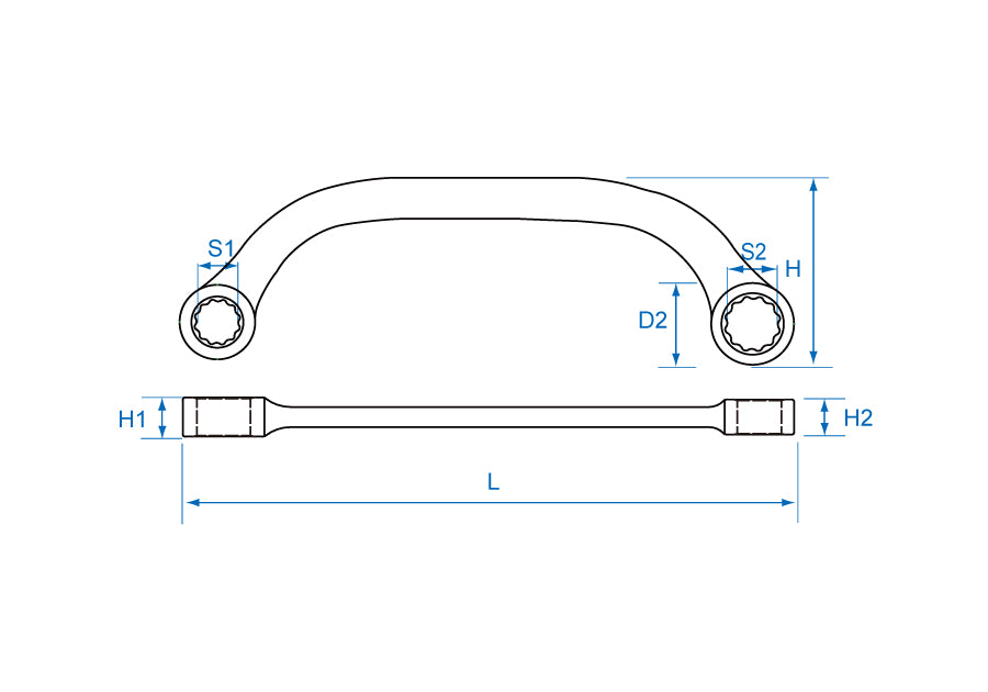 Llave Curva 10-12 mm King Tony