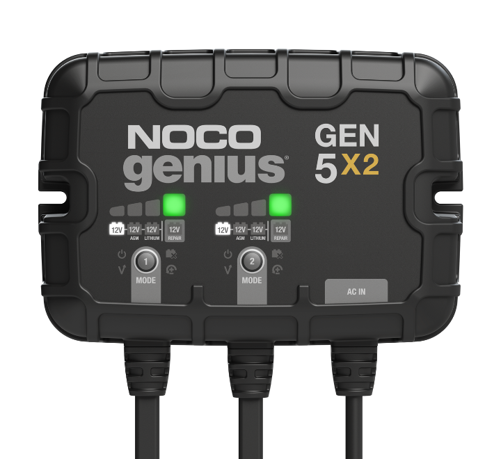 Cargador de Batería Inteligente Marino de 2 Bancos 12 V 10 AMP | Noco