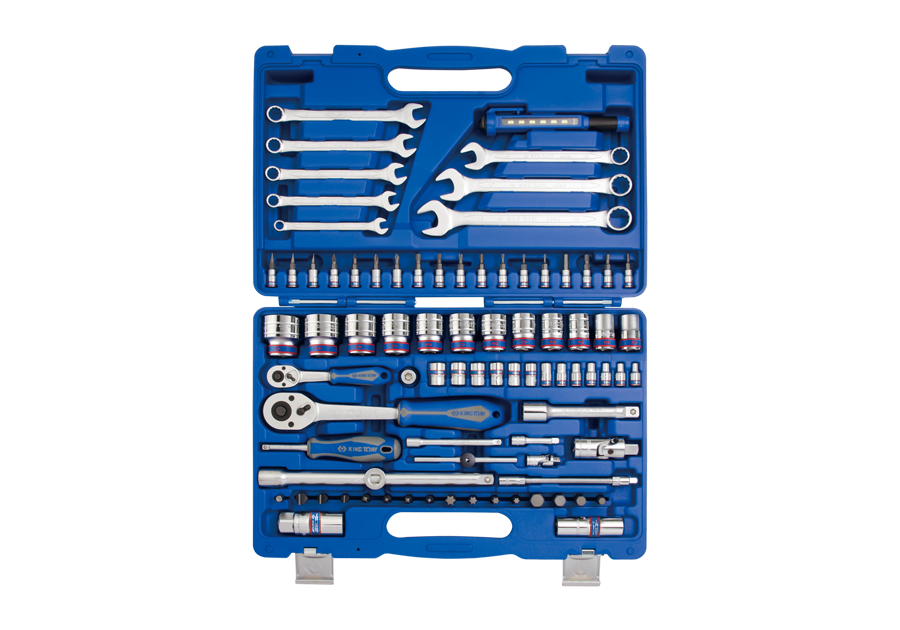 Juego de Socket 6Pt 1/4" + 1/2" y Herramientas 83 Piezas | King Tony