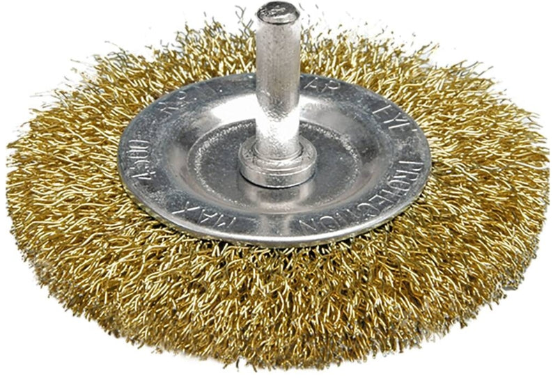 Imagen de Cepillo Circular Latonado C/Espiga 1/4X3 - HT automotriz e industrial