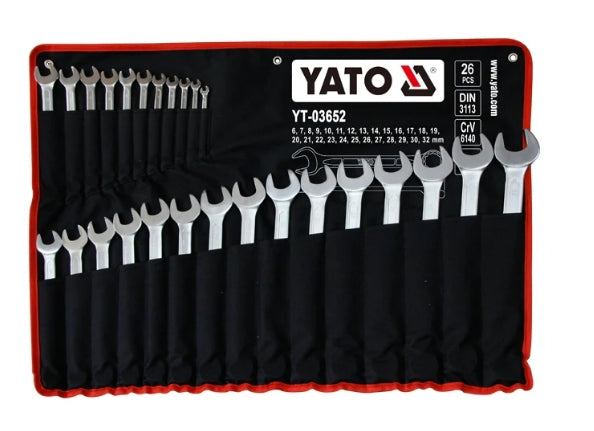 Juego de Llave Combinada 26 Piezas 6-32 mm Yato