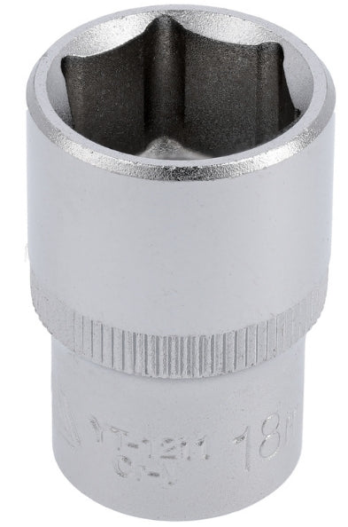 Socket Corto 1/2" x 18 mm 6 Puntas Yato