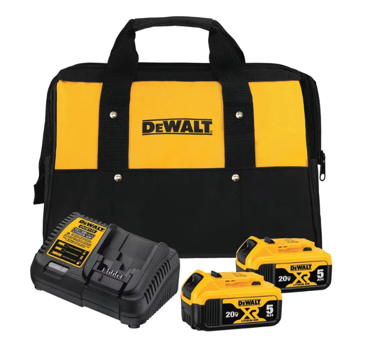 M20 2 Baterías + Maletín y Cargador 5.0 AH Kit de Inicio DeWalt