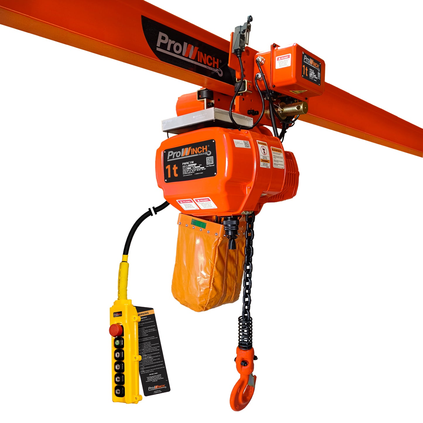 Tecle Eléctrico 1 Tonelada 2200 Libras 208-240/440-480V Velocidad FEC G80 Prowinch | Prowinch