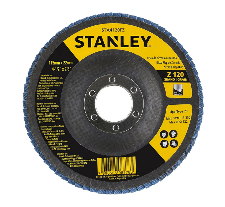Disco Desbaste Laminado 4-1/2" Z120 Stanley