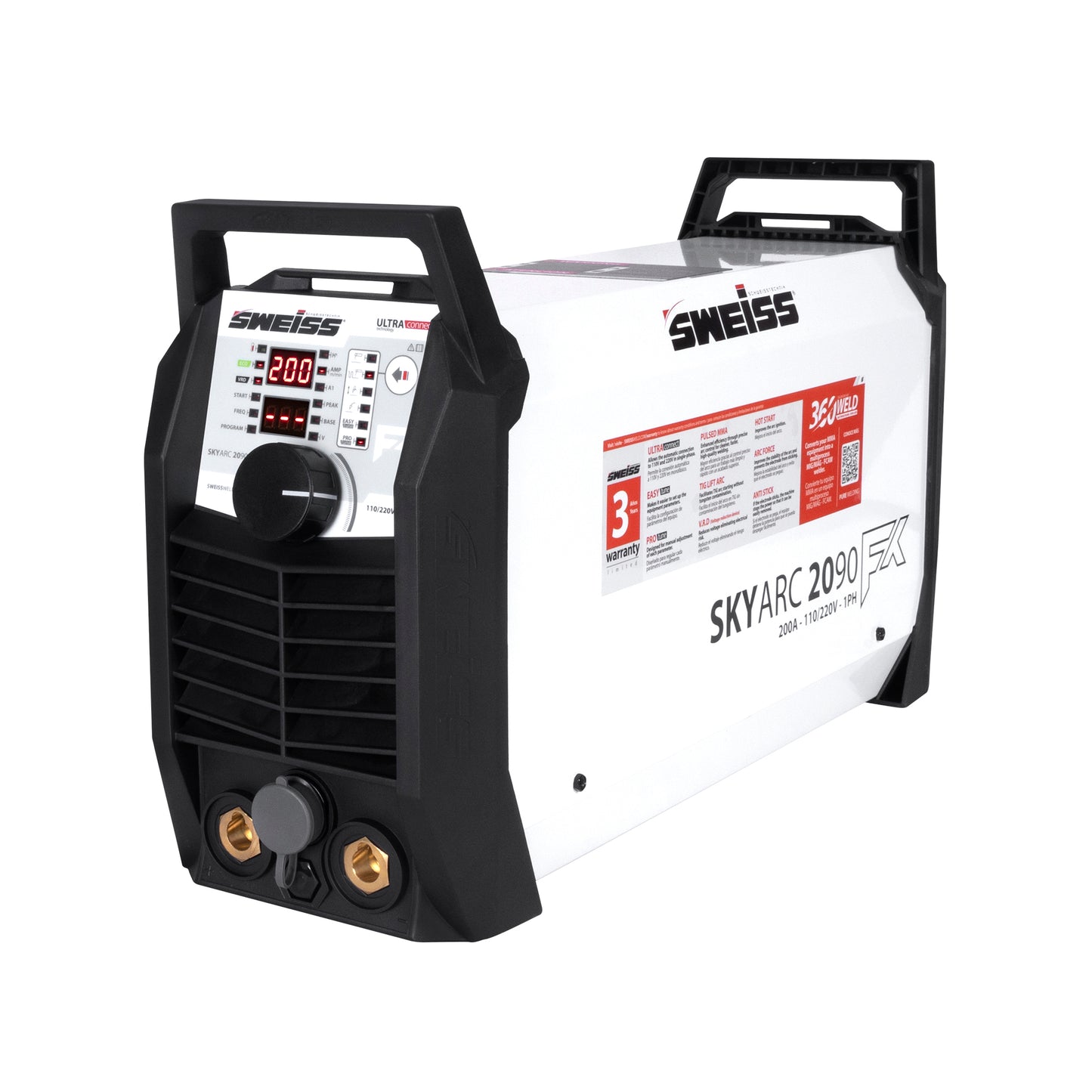 Soldador Inversor Sweiss SKYARC 2090 Fx Heavy Duty 200A Ultraconnect 110/220V | HT Panamá