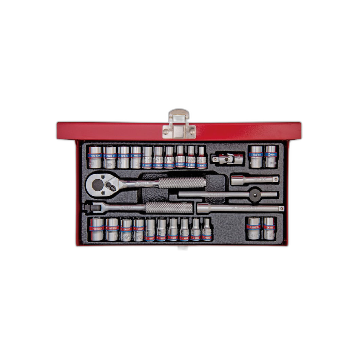 Juego de Socket 1/4" 4-12 mm 5/32"-1/2" 6 Puntas 30 Piezas | King Tony