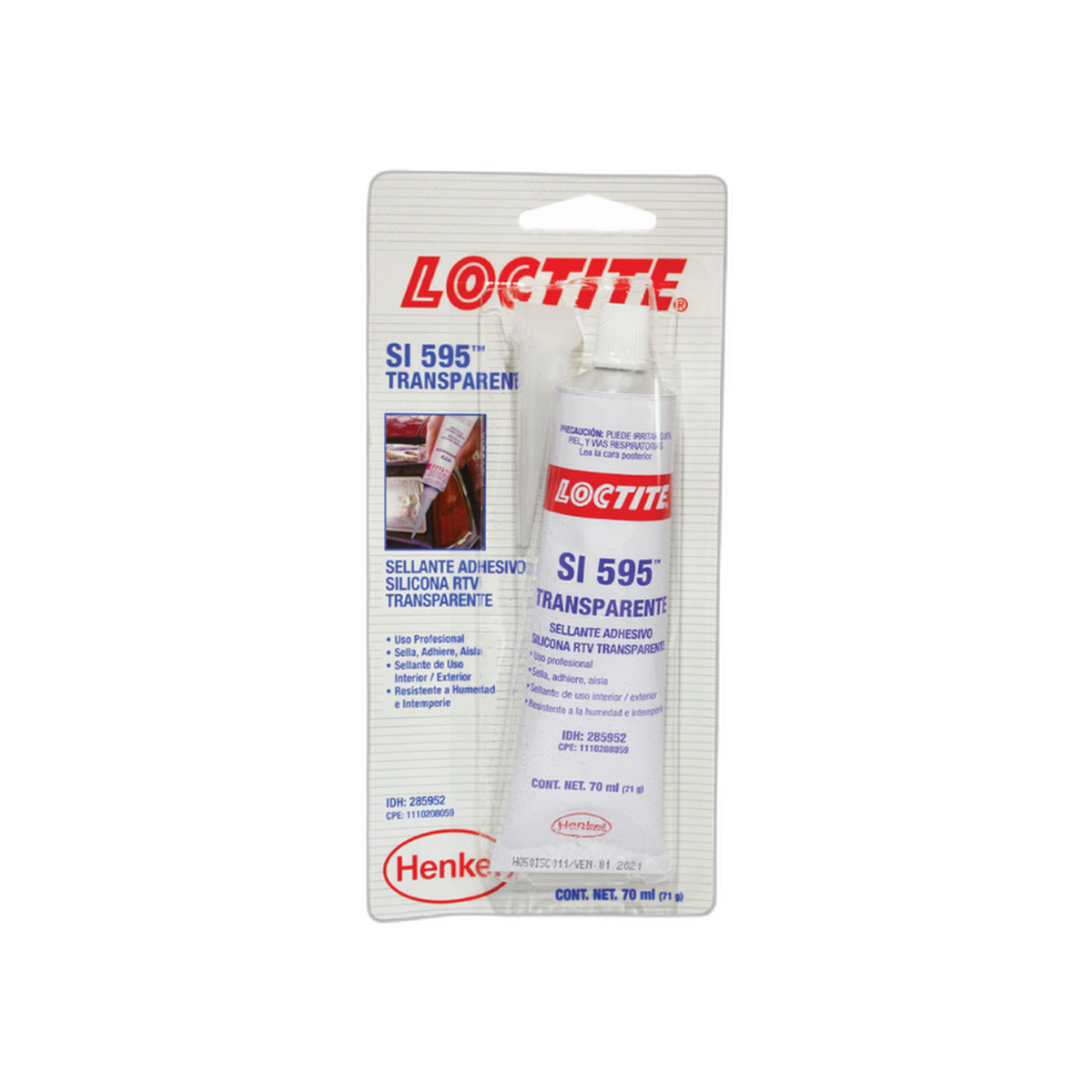 Silicon Transparente RTV 66 Blister 2.36 Oz Loctite