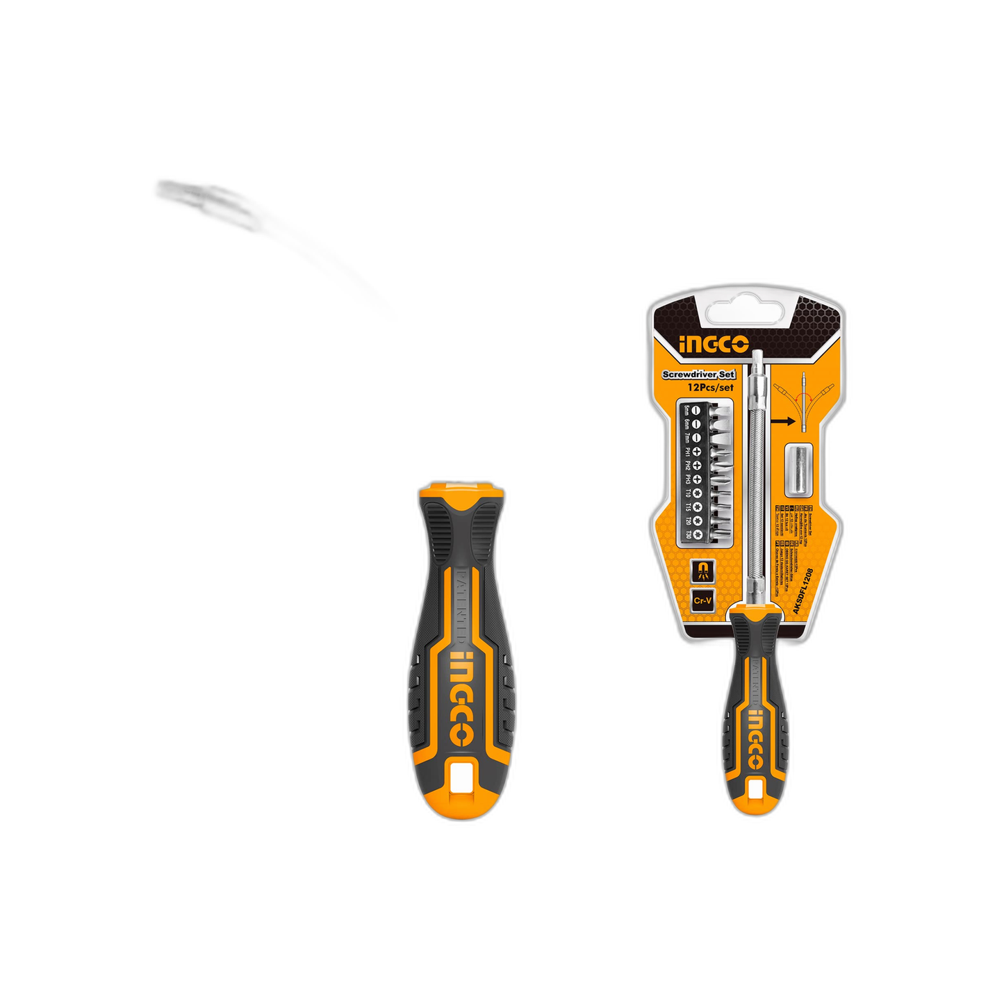 Destornillador de Eje Flexible Adaptador Broca 4-6 mm 12 Piezas | Ingco