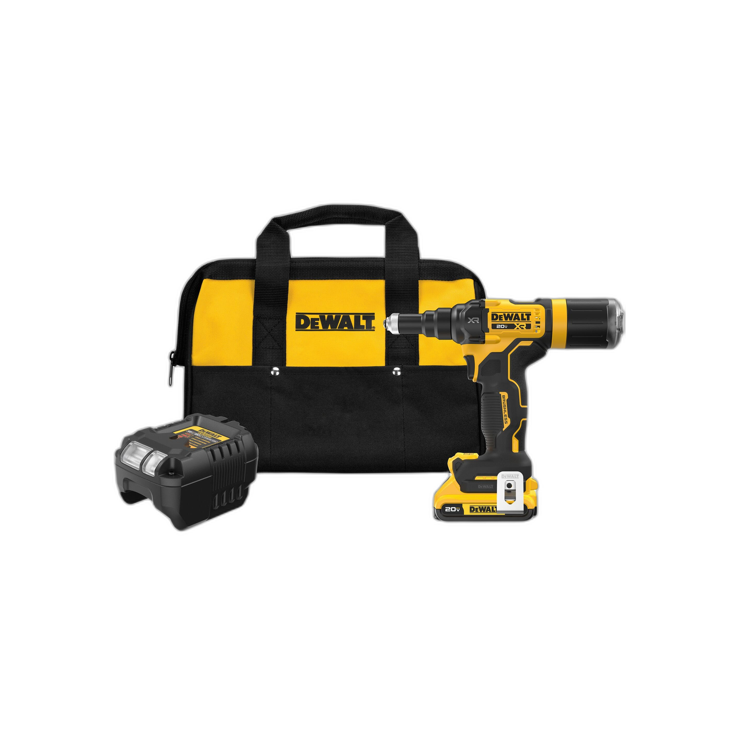 Remachadora Inalámbrica de 3/16" + 1 Batería 2 AMP + Cargador 20 V Max XR | DeWalt