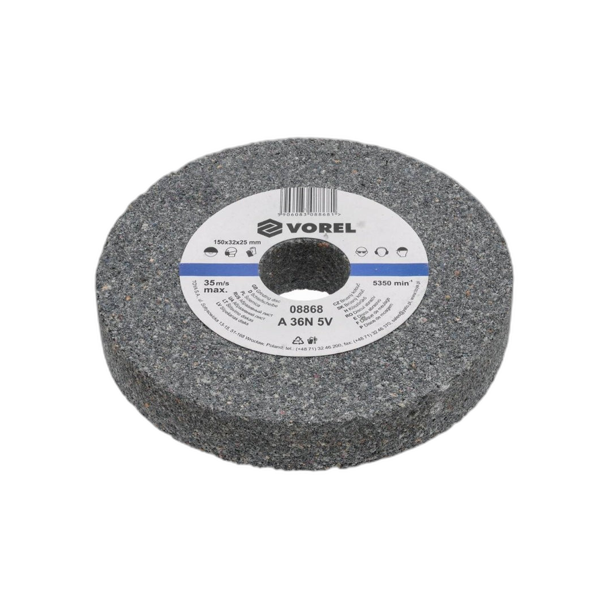 Piedra Esmeril A36 6" x 3/4" x 1-1/4" | Vorel