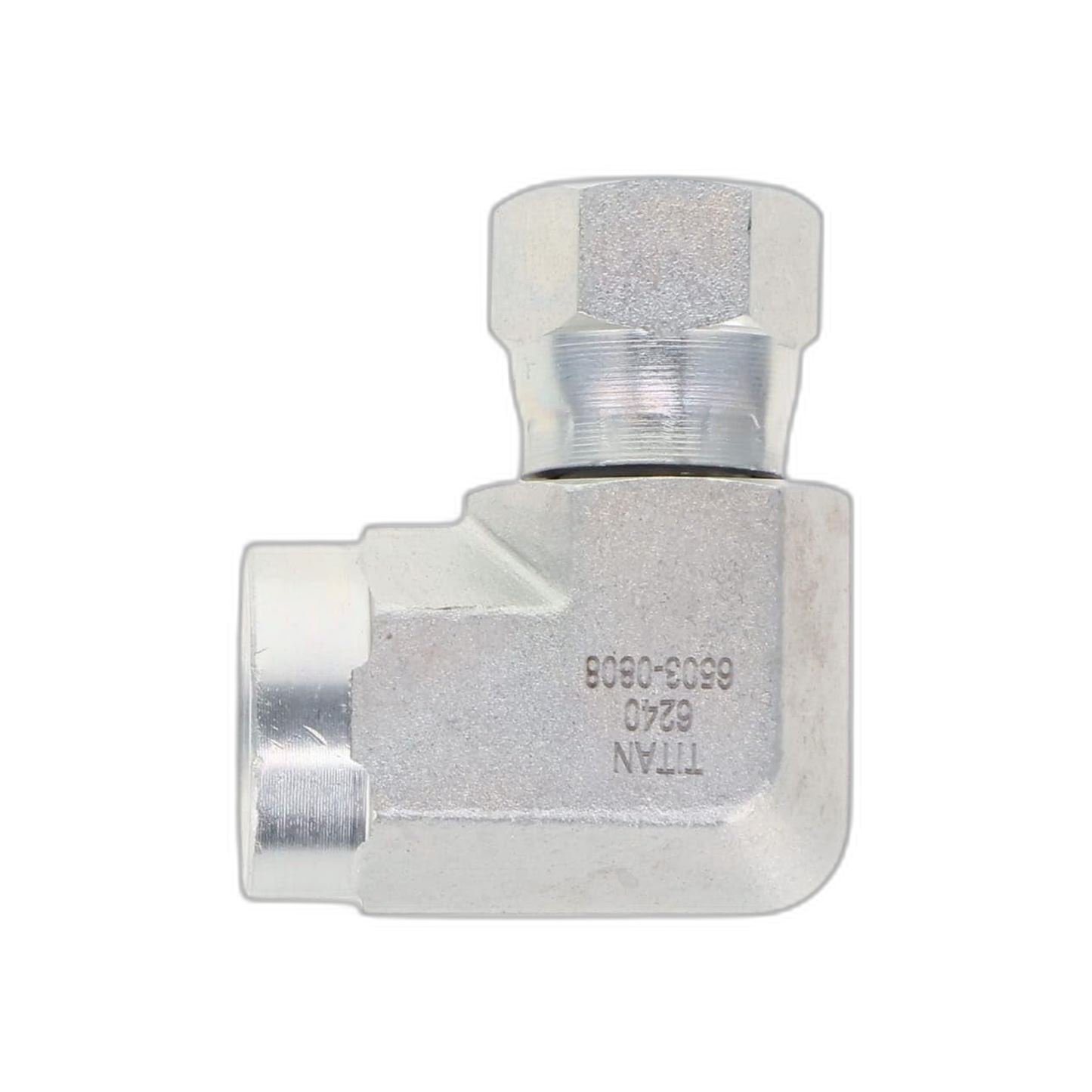 Conexión Hid. Metrica Hembra Giratoria Codo 90 3/4" Mang. 1-1/16" Rosca Jic 37 Abocinado SAE J514 | Hidráulico-Local