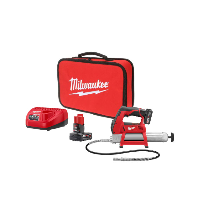 Engrasadora a Batería 18 V 10000 PSI 2 Velocidades Contador Automático Manguera 48" | Milwaukee