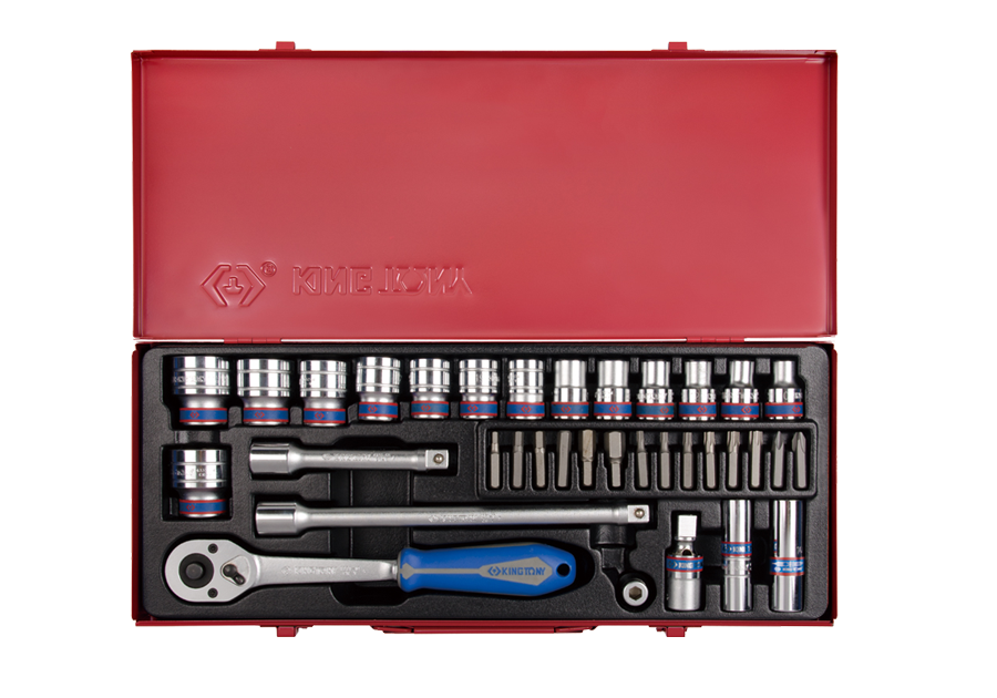 Juego de Socket 1/2" 8-32 mm 6 Puntas 35 Piezas King Tony