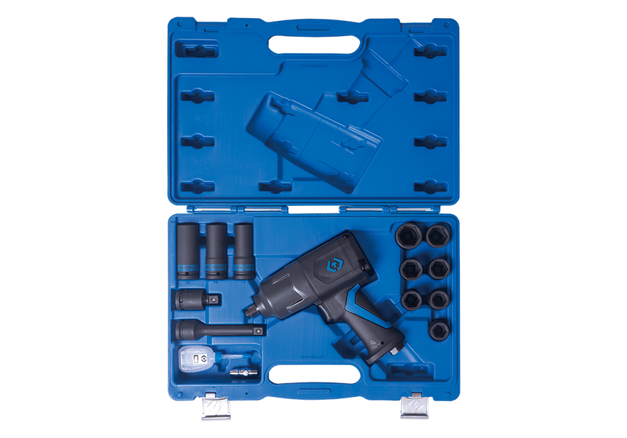 Pistola de Impacto 1/2" 1000 Libras/ft y Sockets de Impacto 15 Piezas King Tony