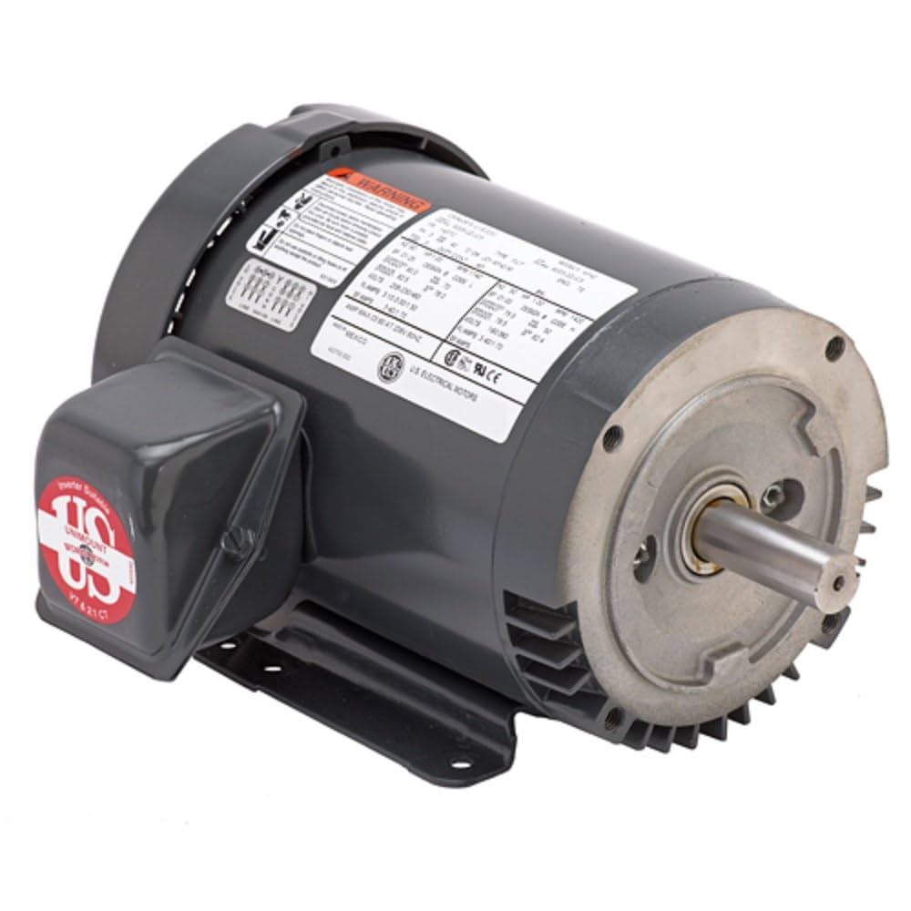 Motor Electrico Trifásico 5 HP, 3600 Rpm, Frame 184T, Ac 230/460V, Tefc | US Motors