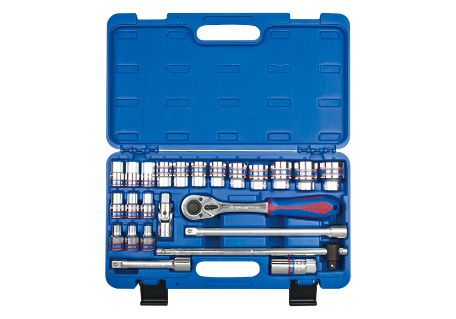 Juego de Socket 1/2" 8-32 mm 12 Puntas 24 Piezas King Tony