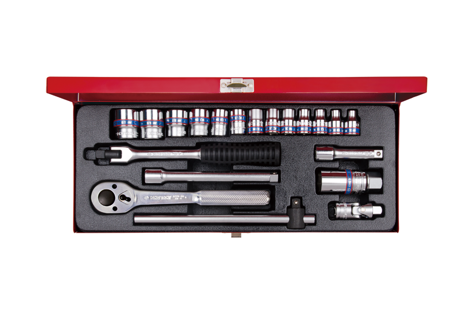 Juego de Socket 3/8" 6-23 mm 6 Puntas 20 Piezas King Tony