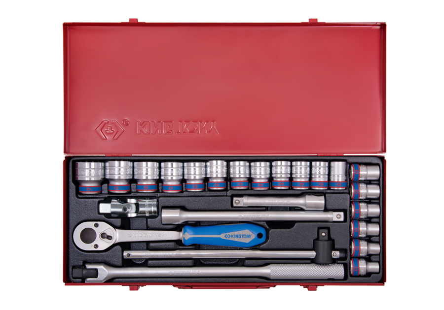 Juego de Socket 1/2" 8-32 mm 6 Puntas 24 Piezas King Tony