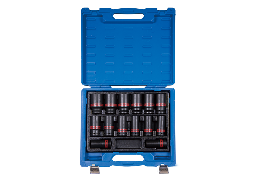 Juego de Socket Impacto Largo 3/4" 3/4"-1-5/8" 14 Piezas King Tony