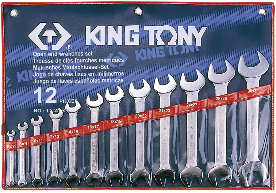 Juego de Llave Abierta 12 Piezas 6-32 mm (1112MR) King Tony