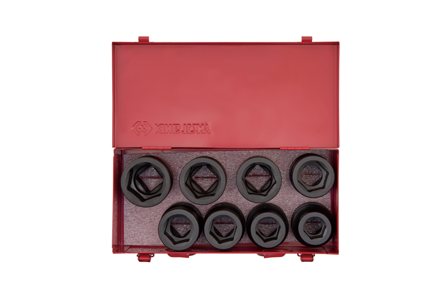 Juego de Socket de Impacto Corto 1" 15/16"-1-5/8" 8 Piezas King Tony