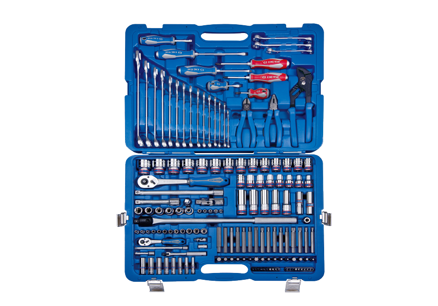 Juego de Herramientas + Llave Combinada y Sockets 153 Piezas King Tony