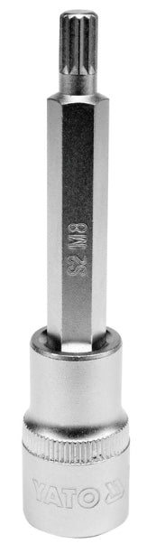 Socket Largo con Punta 12 Estría 1/2" x 8 mm Yato