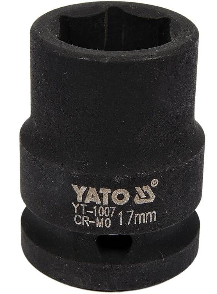 Socket de Impacto Corto 1/2" x 17 mm 6 Puntas Yato