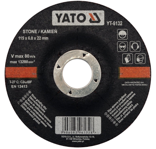 Disco Desbaste Metal 4-1/2" x 1/4" x 7/8" Yato