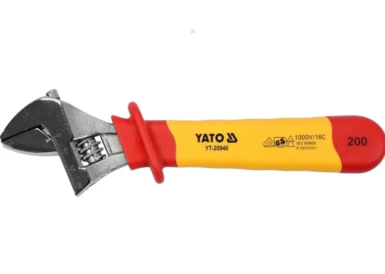 Llave Ajustable Aislada 8"