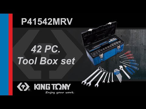 Caja de Herramientas 1 Gaveta 1/2" 42 Piezas King Tony