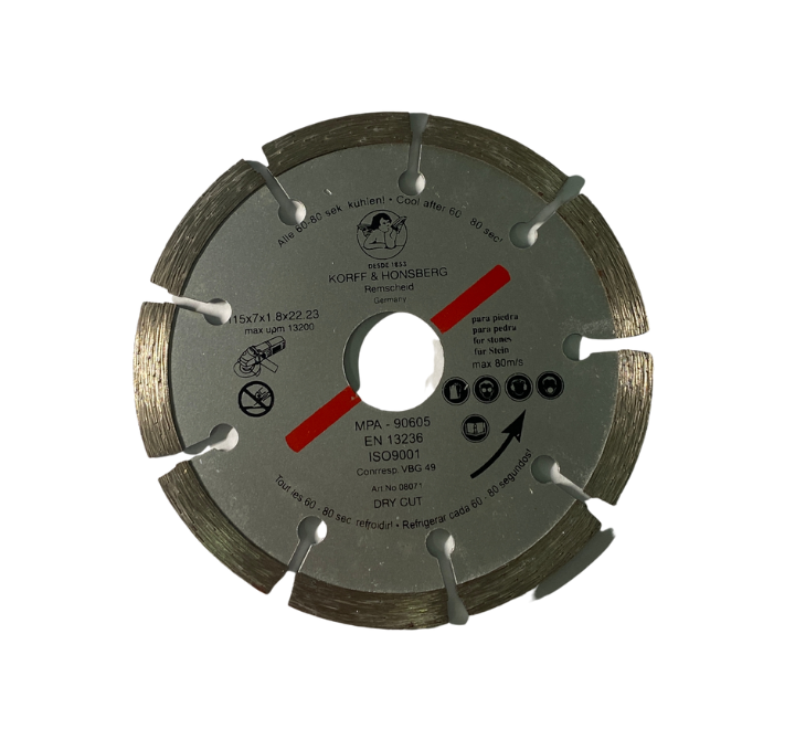 Disco Diamante Segmentado Corte Seco 7" x 7/8" Angelito