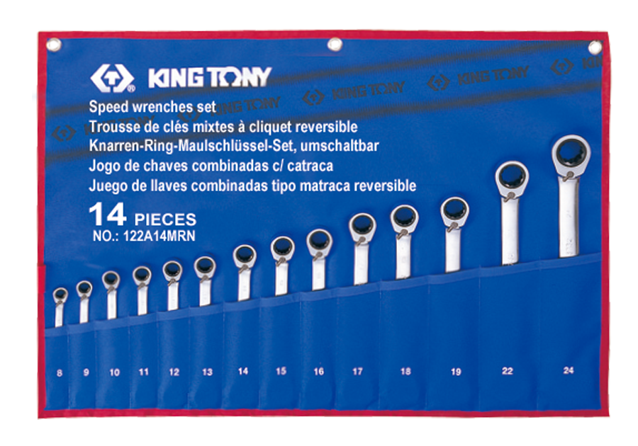 Juego de Llave Combinada Rápida 14 Piezas 8-24 mm | King Tony - Herramientas