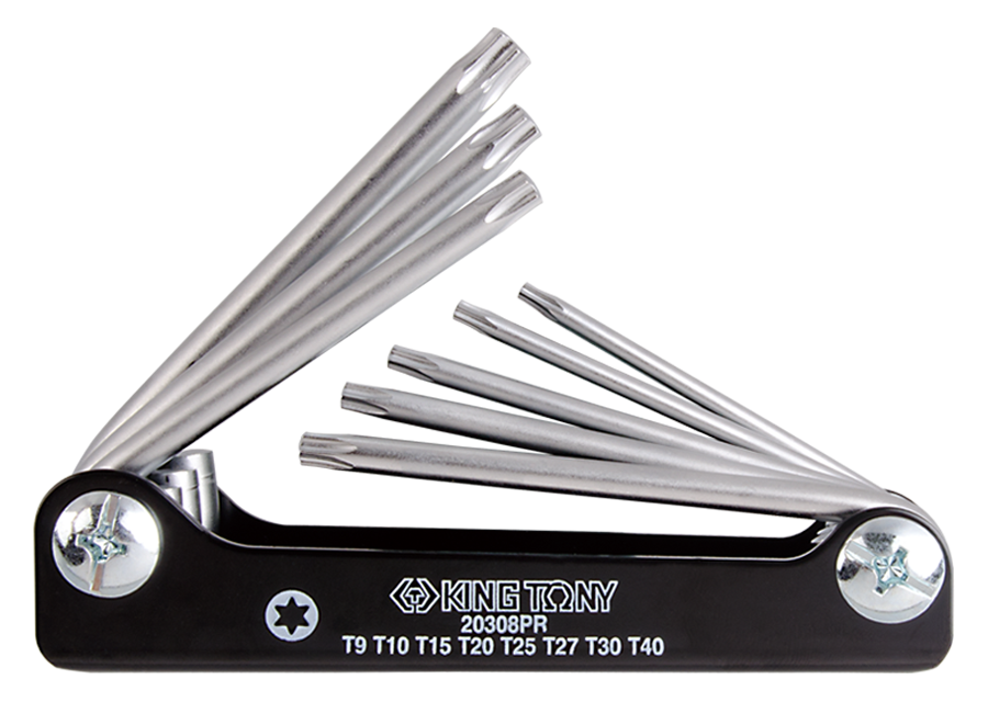 Juego de Llave L Torx 7 Piezas Plegable T10-T40 | King Tony