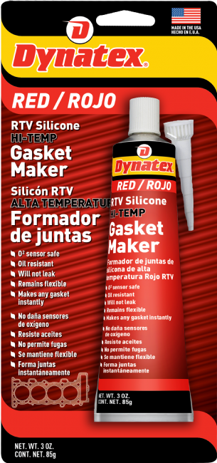Silicona Roja RTV Alta Temperatura Dynatex 85g