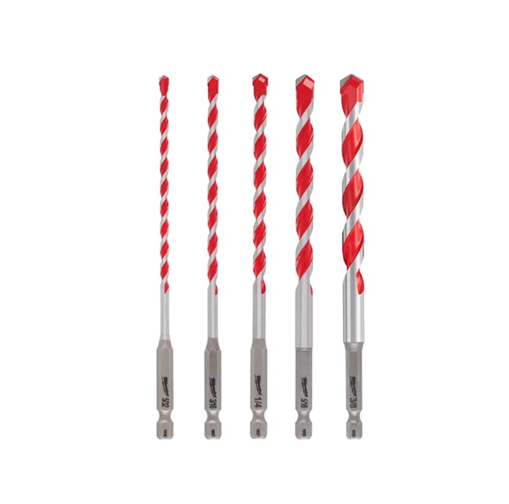 Juego de Brocas de Martillo de Carburo de Servicio de Impacto 5 Piezas | Milwaukee - Herramientas