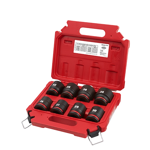 Juego de Socket Impacto Corto 3/4" 26-38 mm 6PT 8 Piezas | Milwaukee