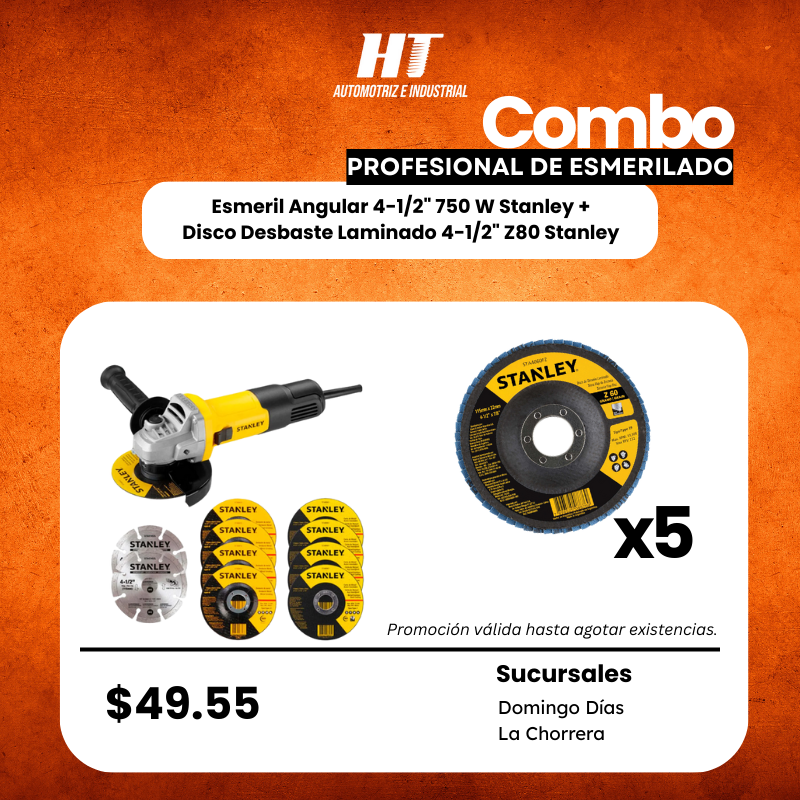 Combo Profesional de Esmerilado STANLEY #7