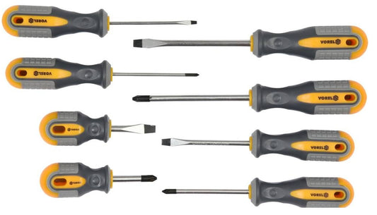 Juego de Destornilladores 8 Piezas Plano y Estrella Vorel