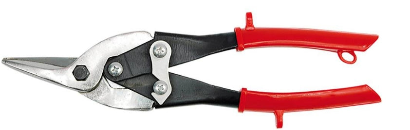 Tijera Aviación Corte Recto e Izquierda Roja 10" Vorel