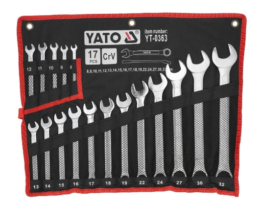 Juego de Llave Combinada 17 Piezas 8-32 mm Yato