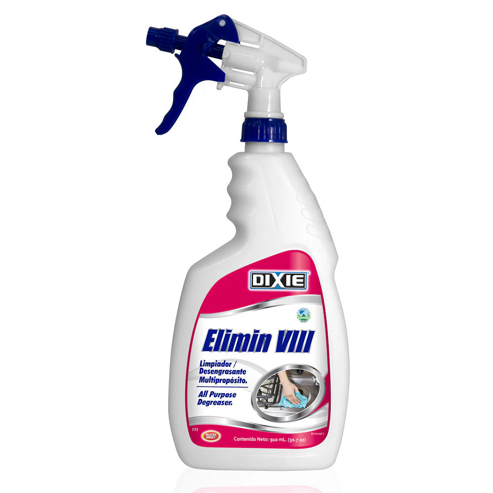 Desengrasante Limpiador para Todo Propósito Elimín VIII 33.8 Oz 1 Litro con Rociador