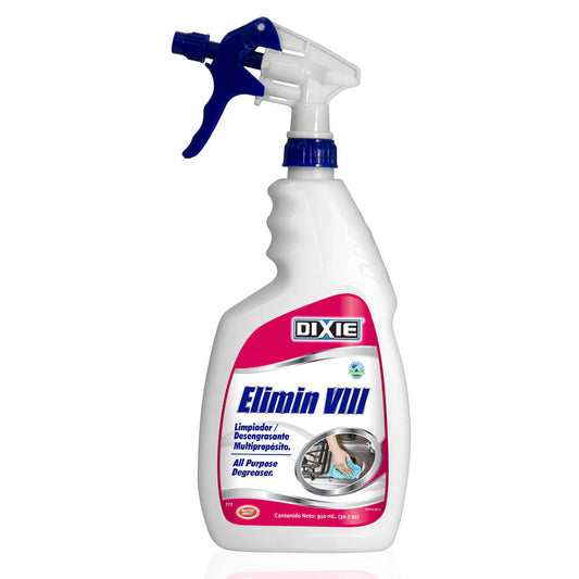 Desengrasante Limpiador para Todo Propósito Elimín VIII 33.8 Oz 1 Litro con Rociador