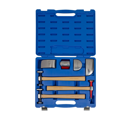 Juego de Dolly y Martillo Mango de Madera para Chapistería 7 Piezas King Tony