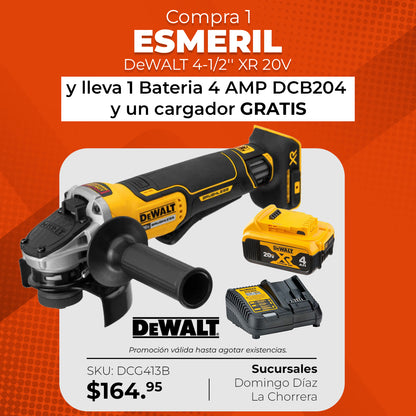 Esmeril Angular DeWalt + Batería y Cargador GRATIS