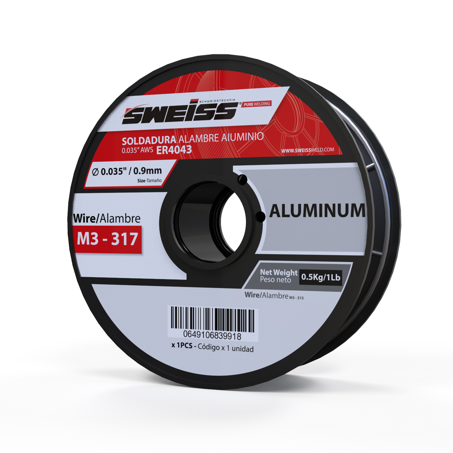 Rollo Soldadura MIG Alambre Aluminio 0.035" 0.9 mm AWS ER4043 (1 Libra) Sweiss | Genérico - Equipos e insumos
