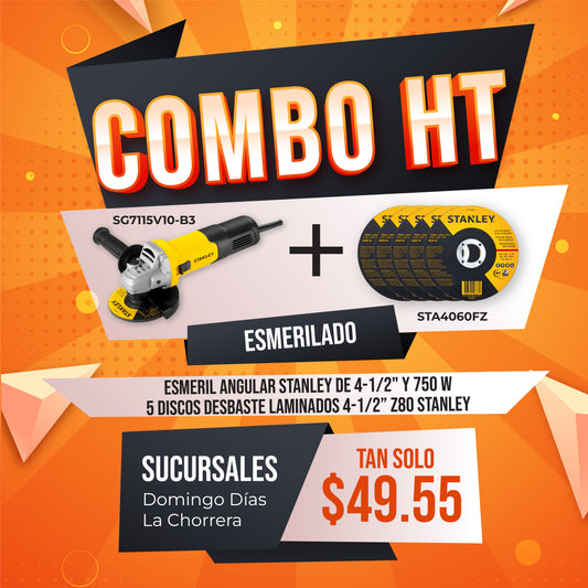 Combo Profesional de Esmerilado STANLEY #7
