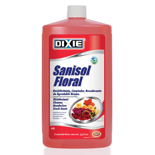 Desinfectante Sanisol Floral en Botella de 33.8 Oz 1 Litro